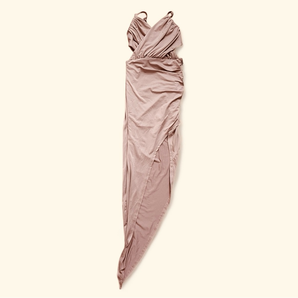 Windsor Asymmetrical Dress in Blush Pink